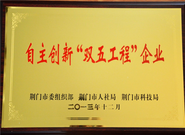 自主創(chuàng)新“雙五工程”企業(yè)
