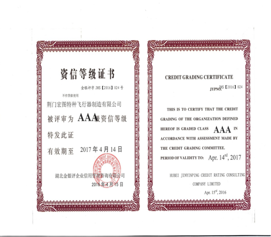 資信等級(jí)證書